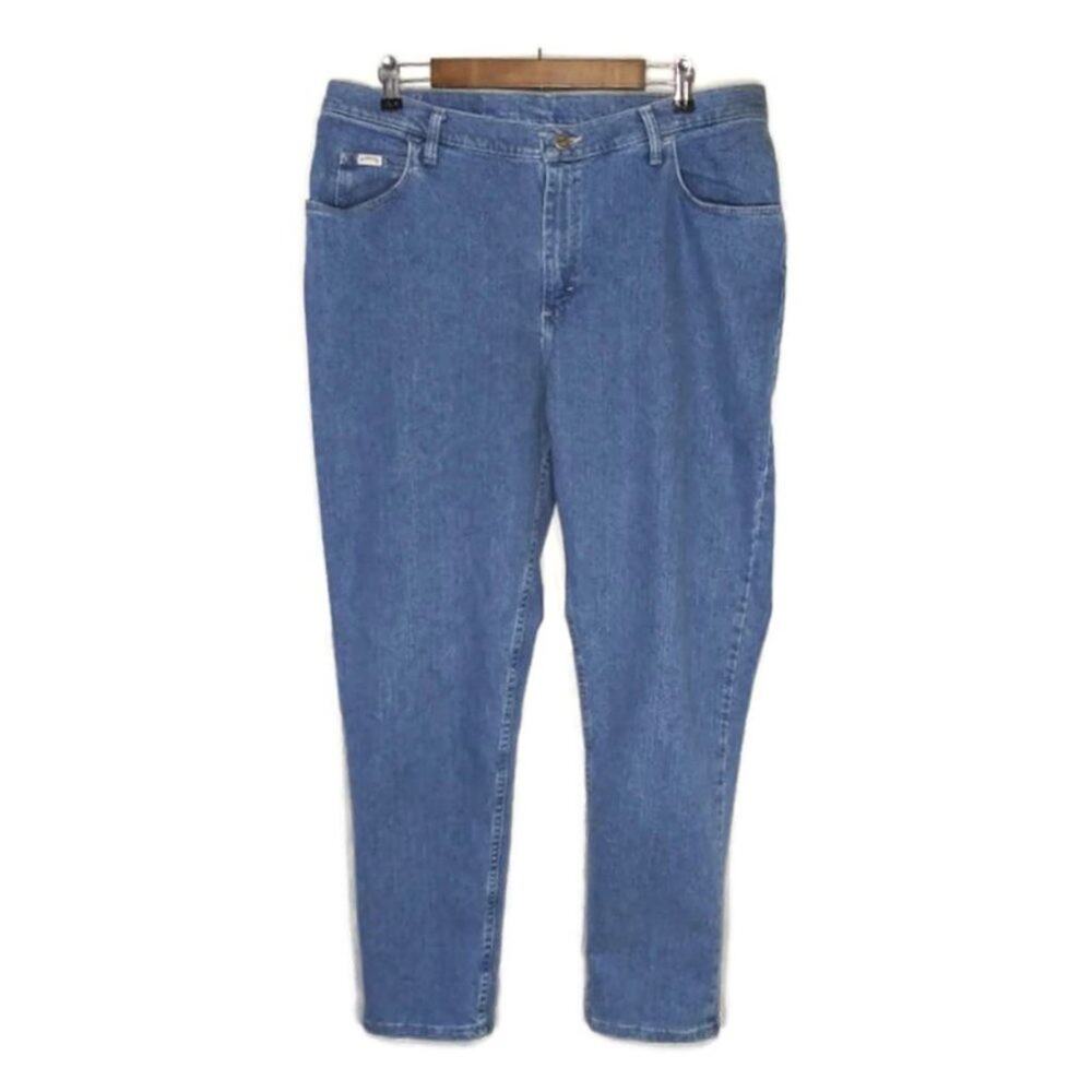 Vintage Riders Medium Wash Hi Rise Mom Jeans Plus Size Sz 16